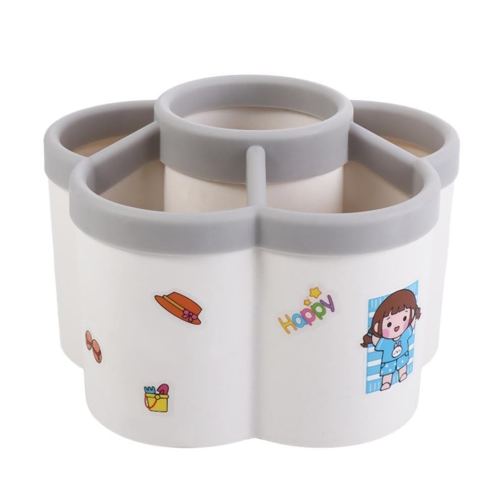 Khay đựng bút, đồ dùng văn phòng phẩm đồ trang điểm hình cánh hoa xoay 360 độ