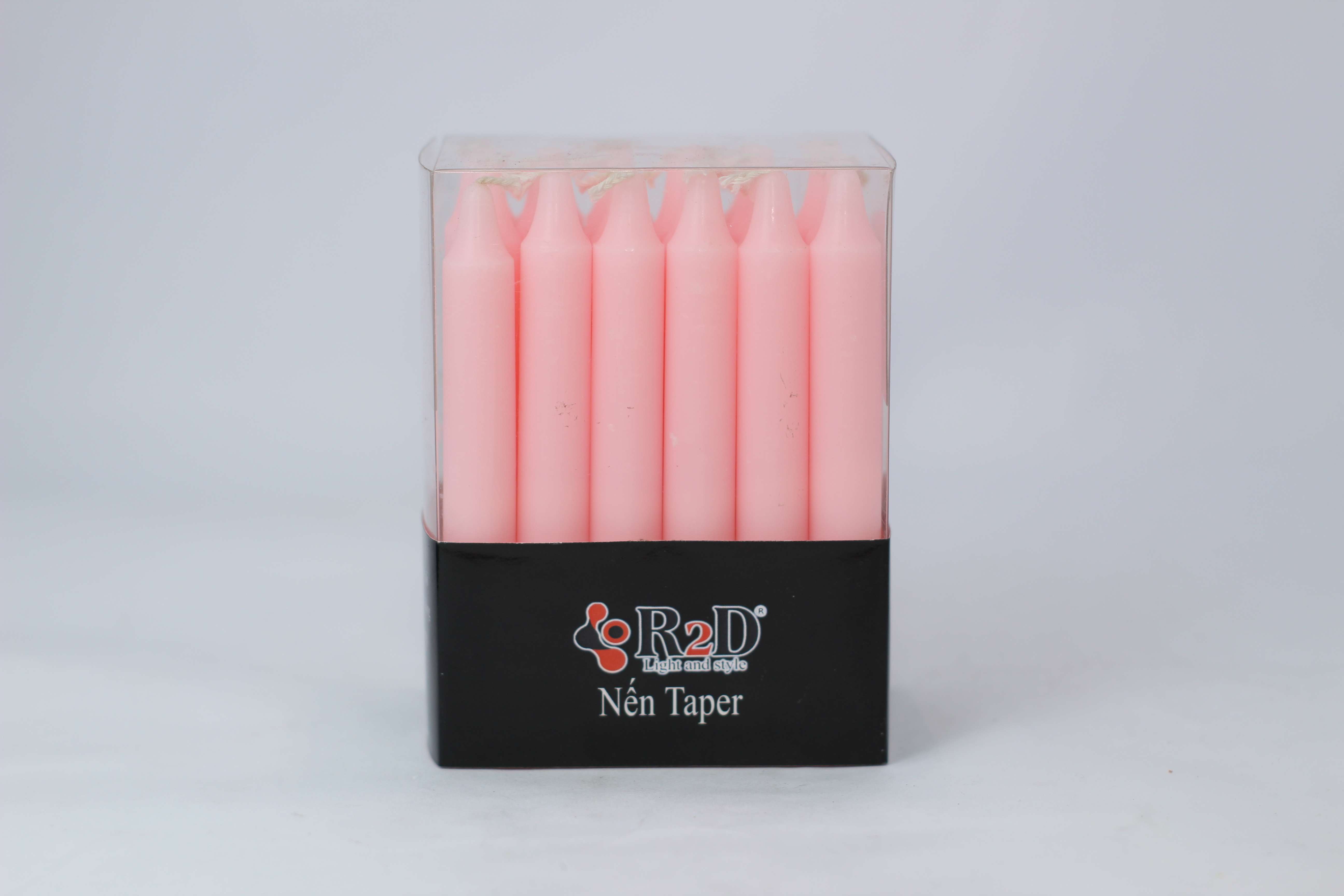 Nến Tapper Mini 24 Cây Màu Hồng, Nến Cây, Đến Từ Thương Hiệu R2D,[dài 10 cm] Làm Từ Nguyên Liệu Tự Nhiên, Lành Tính.