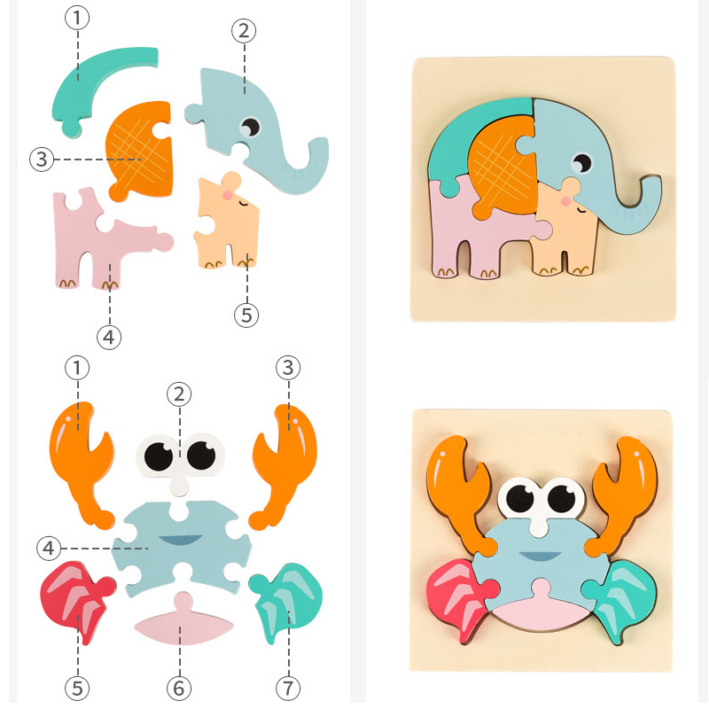 Bảng ghép hình gỗ nổi cho bé tập tư duy ghép hình Tranh xếp hình gỗ cho bé