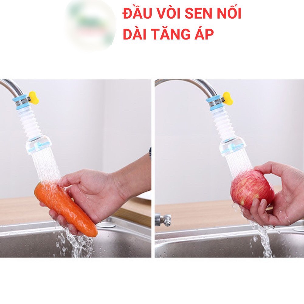 Vòi tăng áp suất , đầu vòi nối rửa bát tăng áp   xoay 360 độ cho bồn rửa chén có than hoạt tính 