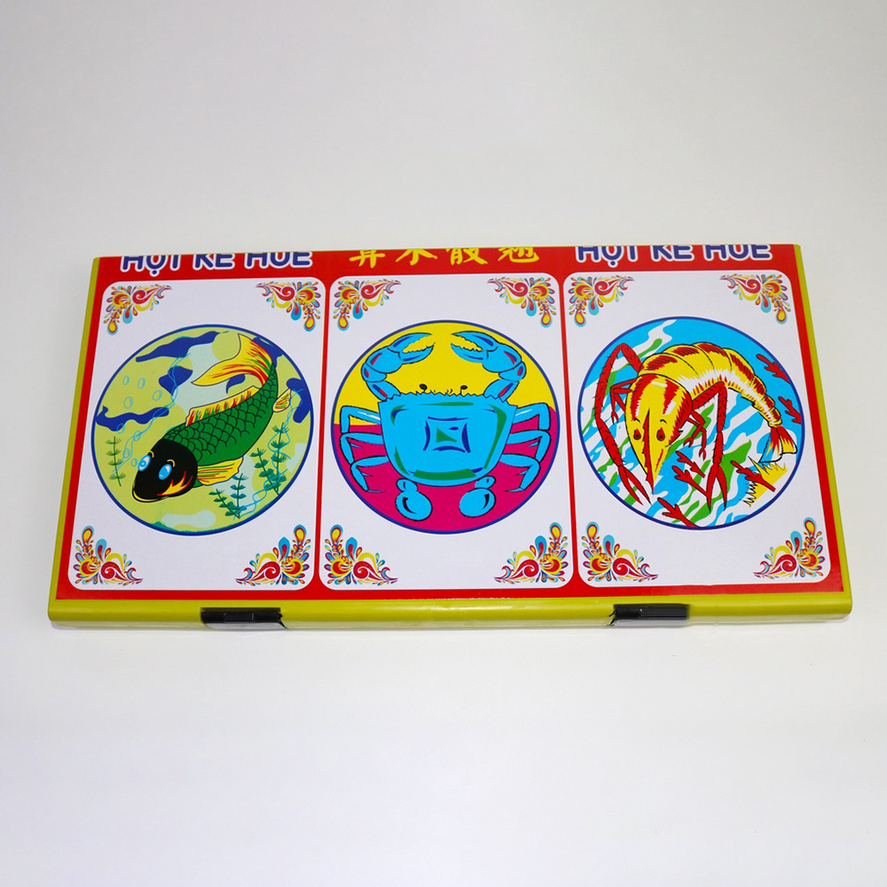 Bộ Bầu Cua Tôm Cá Bàn Nhựa Và 3 Xúc Xắc Nhựa Cao Cấp hàng Việt Nam chất lượng cao, Đồ chơi trẻ em Board Game