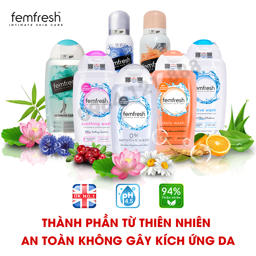 Dung Dịch Vệ Sinh Phụ Nữ Femfresh Daily Intimate Wash Nhập Khẩu Anh Quốc 250ml