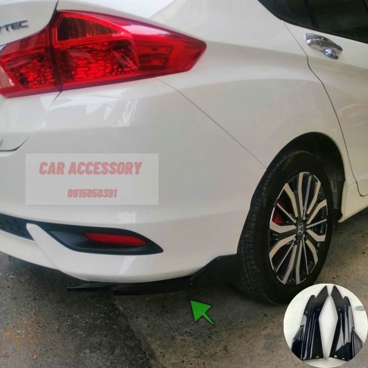 Bộ 2 ốp cản sau cho xe Honda City trang trí bảo vệ phía sau