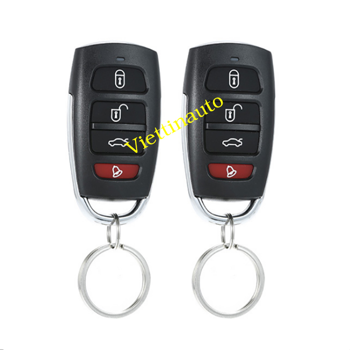 Bộ Khóa Cửa Xe Hơi chìa gấp Điều Khiển Từ Xa, Có Nút Bấm Mở Cốp Xe 12V Mẫu VTK-02. Bộ lock cửa xe hơi 12V,. Khóa cửa xe hơi không chìa.