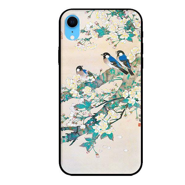Ốp lưng cho iPhone XR  Tranh Chim Bên Hoa - Hàng chính hãng