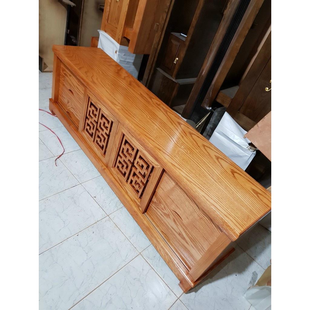 Kệ tivi cánh lùa gỗ Sồi Nga từ 1m8 đến 2m