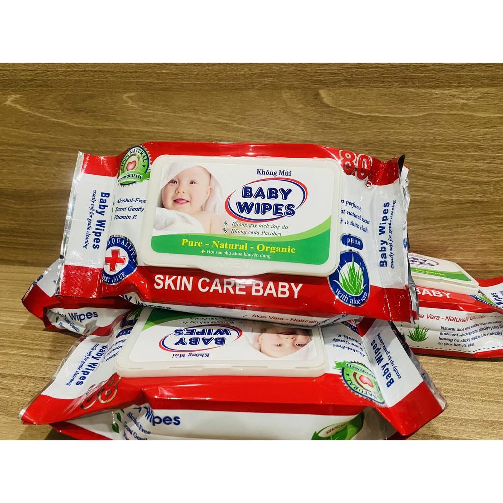 Khăn giấy ướt Baby wipes không mùi