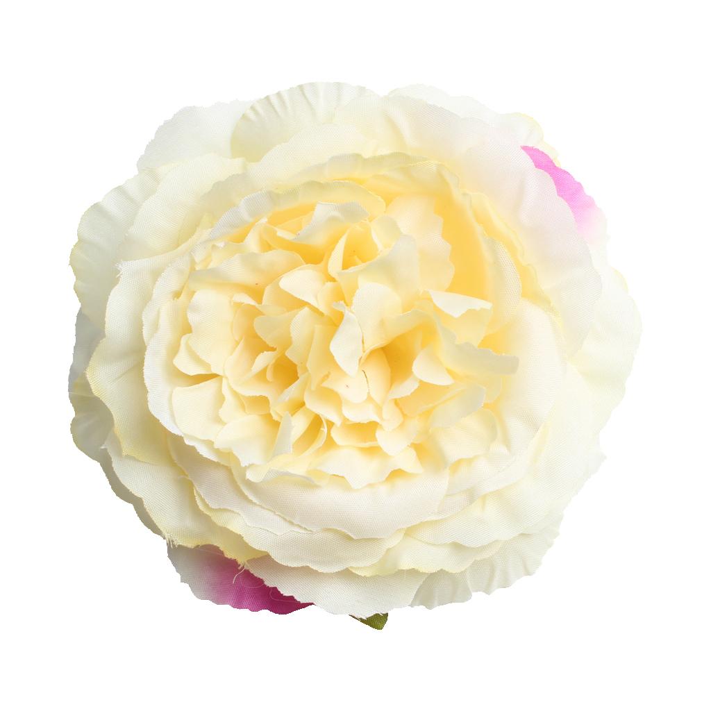 10 Pieces Artificial Silk Rose Flower Head Home Wedding Decor Champagne