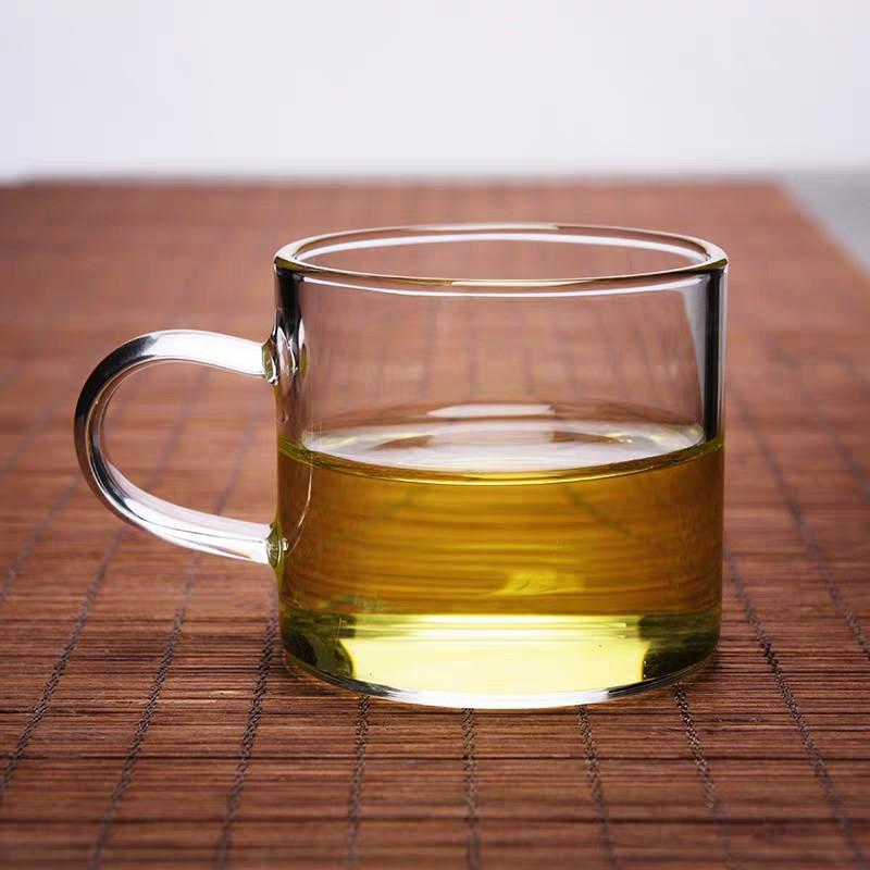 Cốc trà có quai 100ml - Cốc trà thủy tinh chịu nhiệt cao cấp Borosilicate, hàng xuất Âu