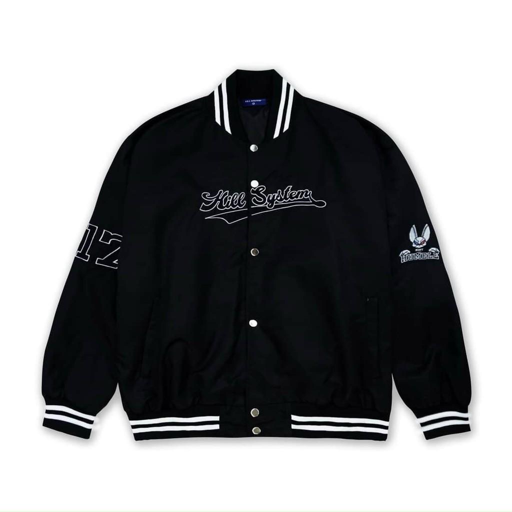 Áo Khoác Dù BOMBER Jackets KILL SYSTYM Form Rộng Tay Dài Ulzzang Unisex Nam Nữ