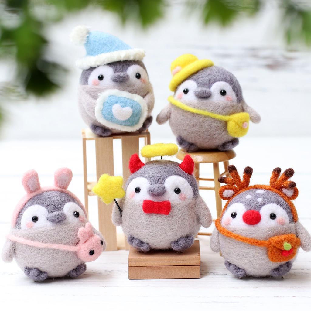 2x Penguin Needle Felting Starter Kit for Beginners with Instruction