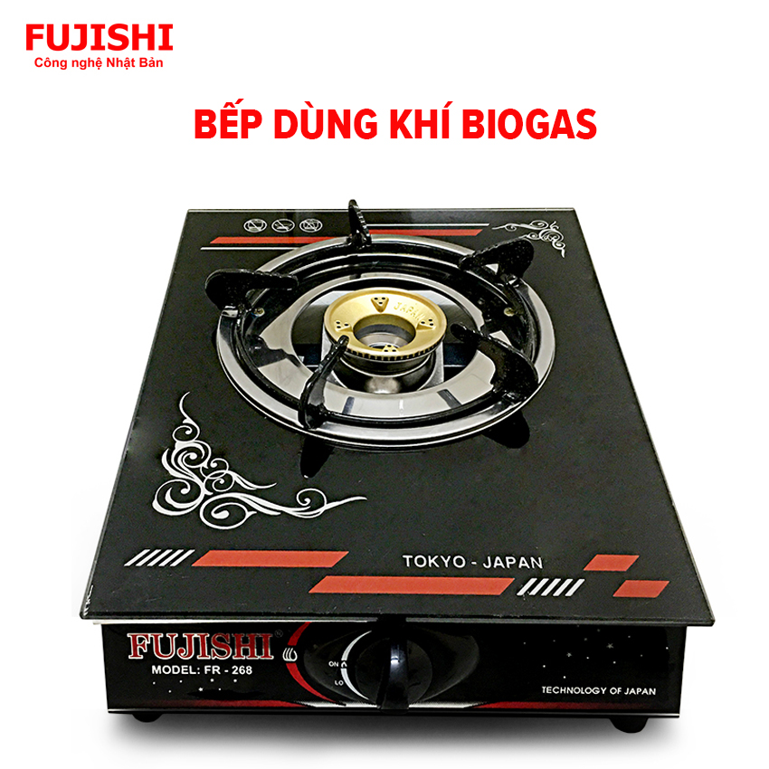 Bếp gas đơn BIOGAS mặt kính chén đồng Fujishi FJ-BG1A - (Bếp chỉ dùng khí BIOGAS) - Hàng chính hãng