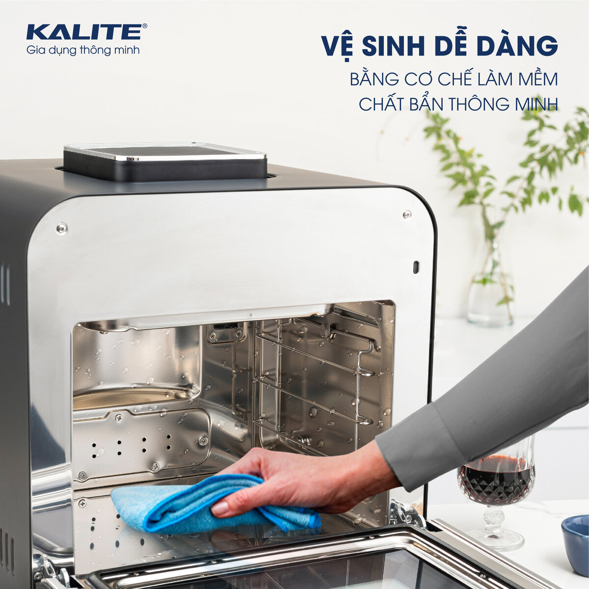 Nồi Chiên Hơi Nước, Kiêm Chiên Hấp KALITE STEAM STAR Tiêu Chuẩn Châu Âu Dung Tích 15 Lít, Công Suất 1635W - Hàng Chính Hãng