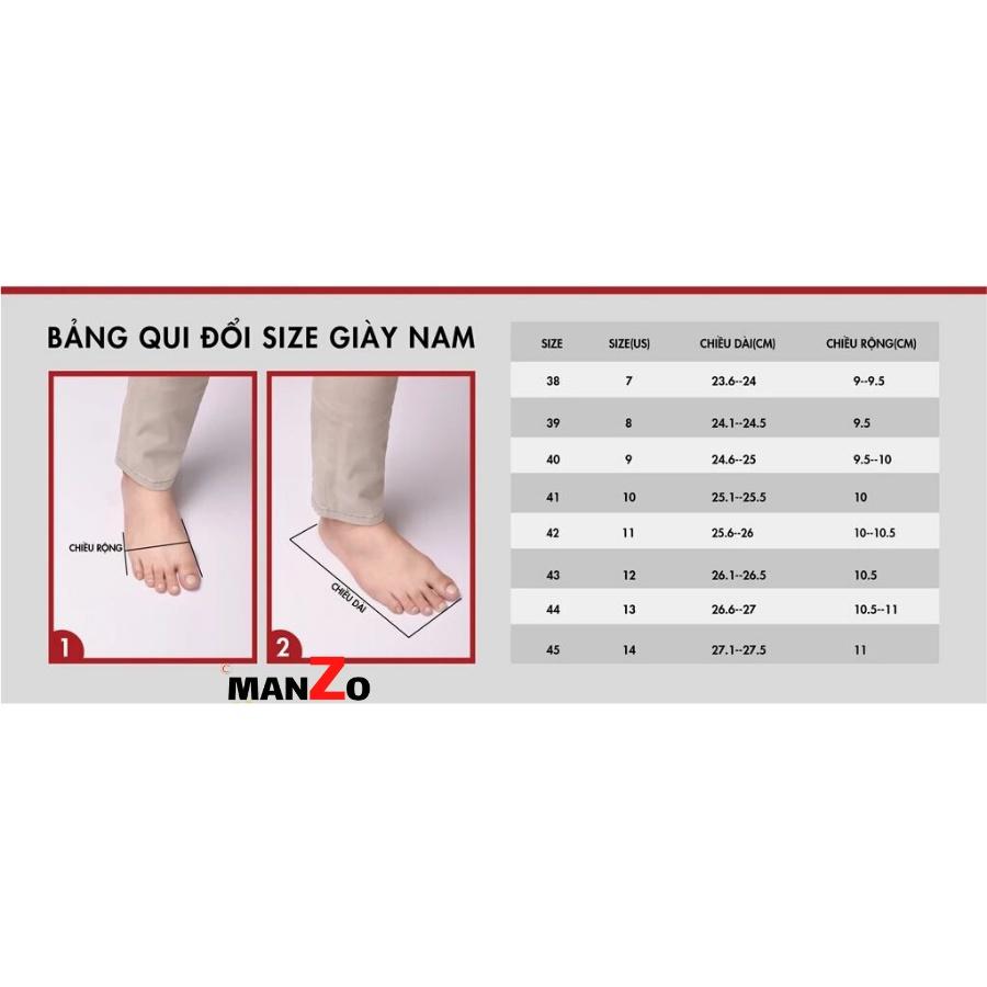 Dép quai ngang nam màu nâu sang trọng - Dép da nam bảo hành 12 tháng - MANZO DN101 - Manzo Store