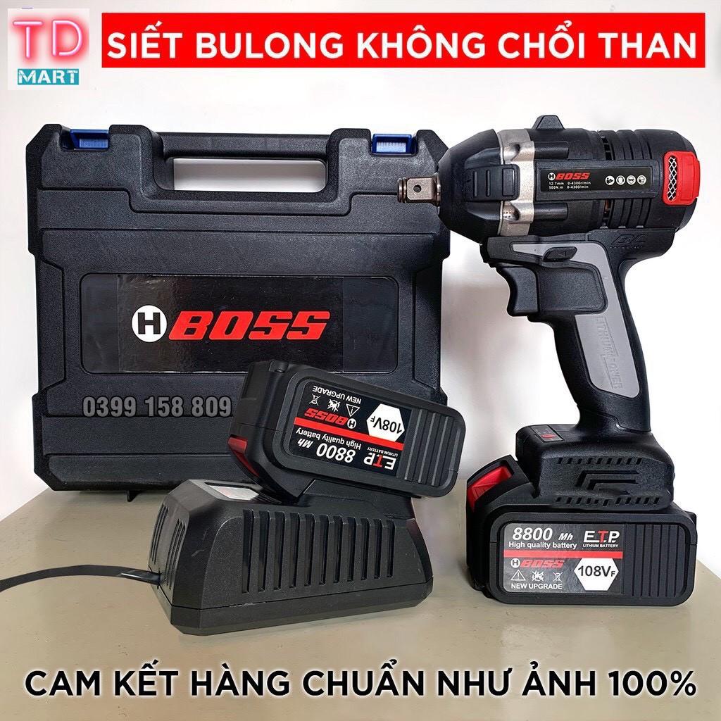 Máy Siết Bulong BOSS 108V pin khủng, động cơ KHÔNG CHỔI THAN