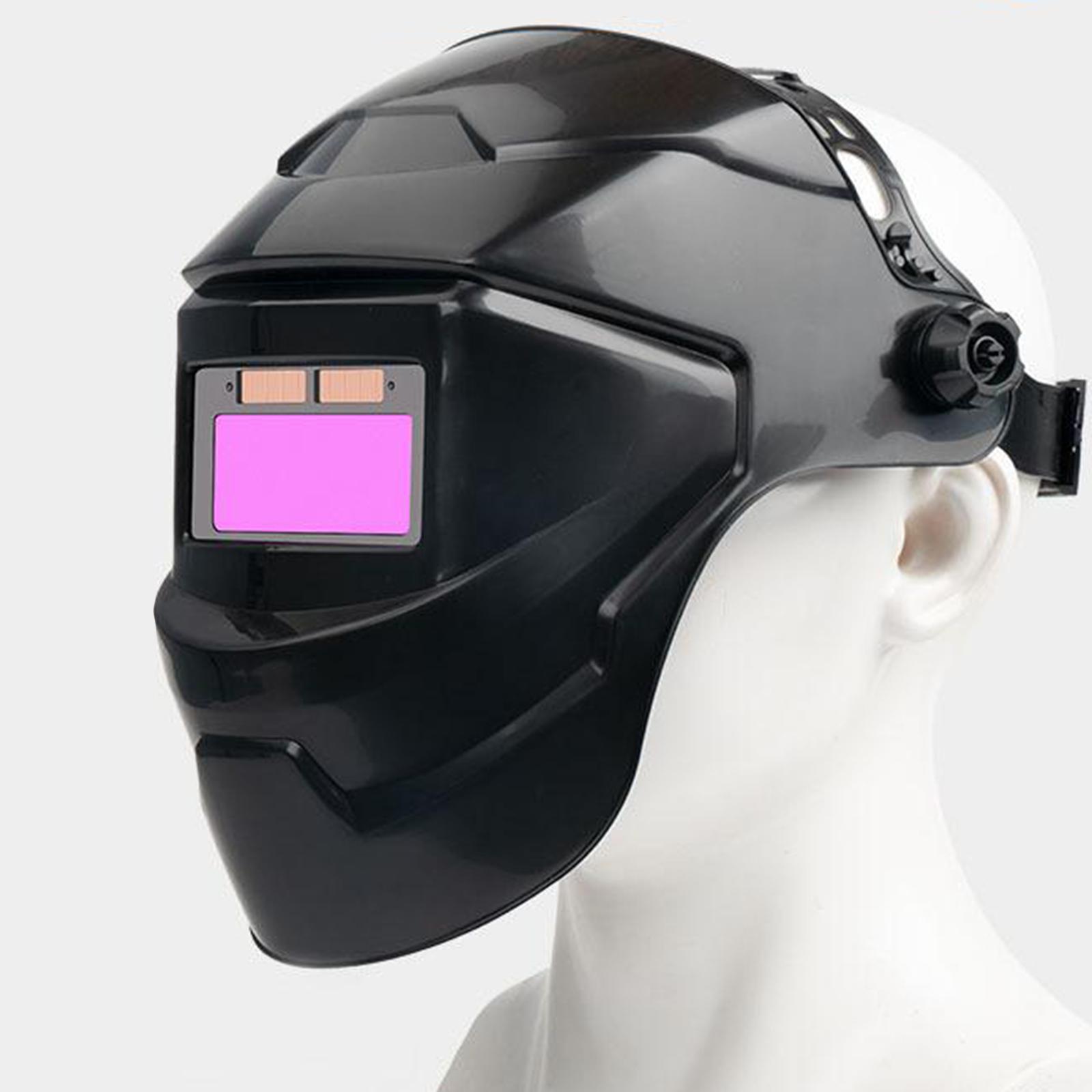 2x Solar Powered, Automatically Darkening Welding Helmet, Adjustable for TIG MIG / MMA