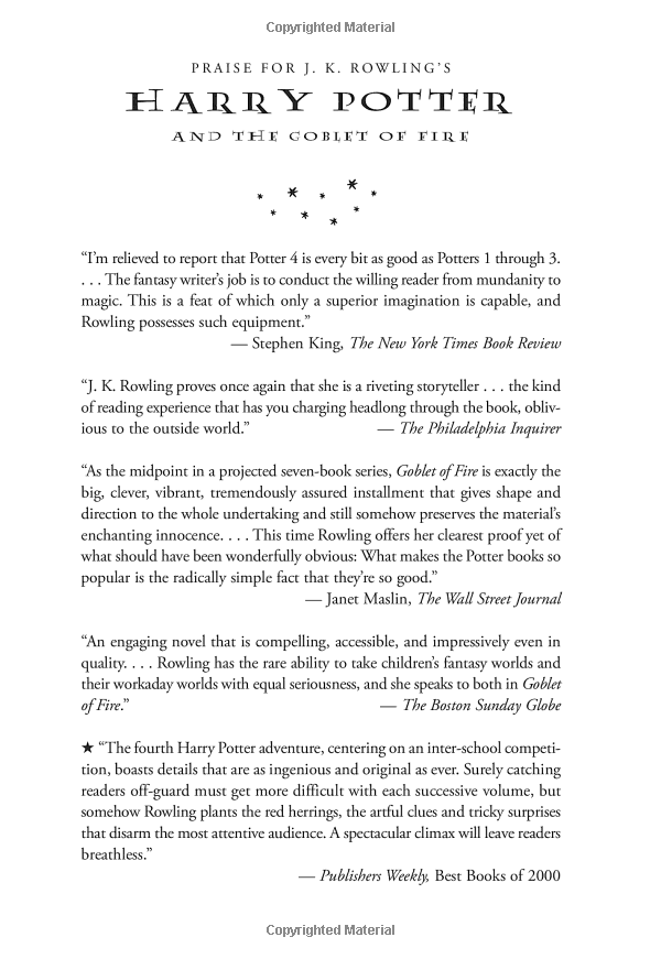 Sách Harry Potter And The Goblet Of Fire (Harry Potter và Chiếc cốc lửa) (English Book)