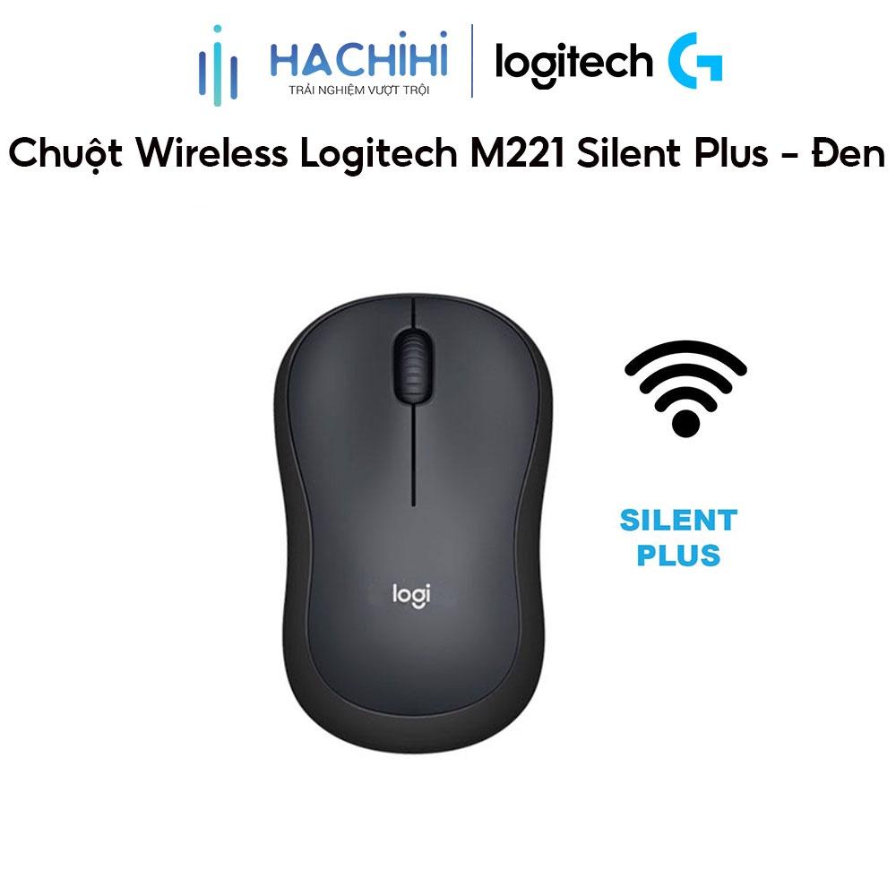 Chuột Wireless Logitech M221 Silent Plus - Đen Hàng chính hãng