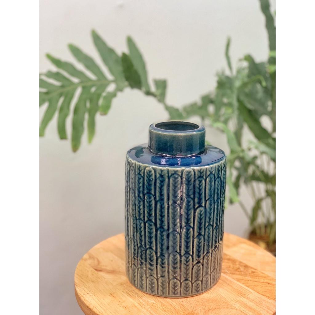 Bình hoa Miệng Nhỏ họa tiết mắt na, vân ô, lông chim các màu - Bình hoa gốm, Lọ hoa Decor Trang Trí - Gốm Xuất Khẩu