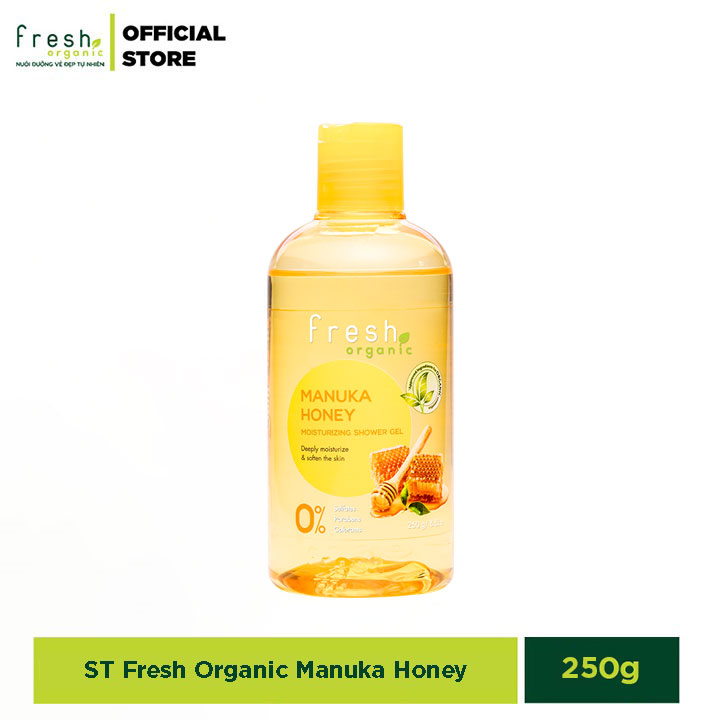 Combo 2 Chai Sữa Tắm Fresh Organic Dưỡng Ẩm Sáng Da Manuka Honey - Kakadu Plum 250g