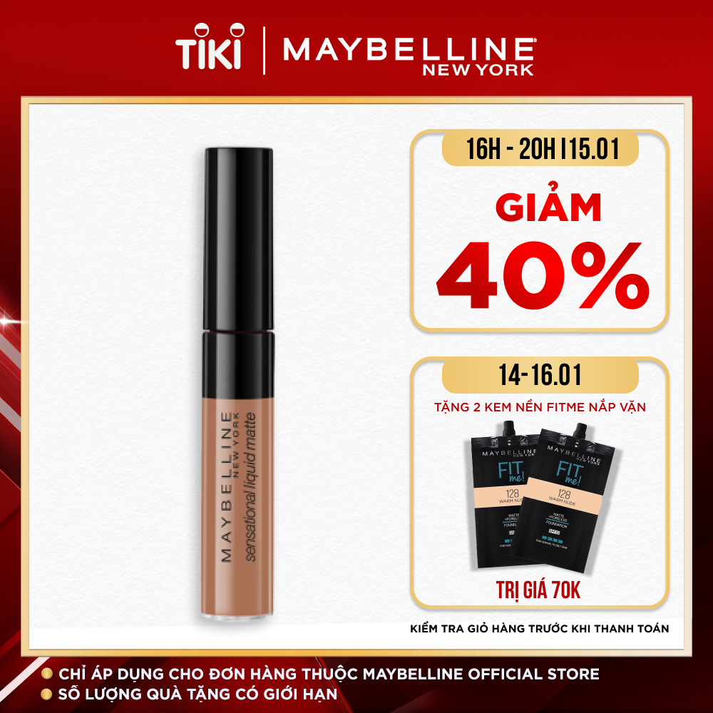 Son Kem Lì Nhẹ Môi Maybelline New York Sensational Liquid Matte Lipstick 7ml