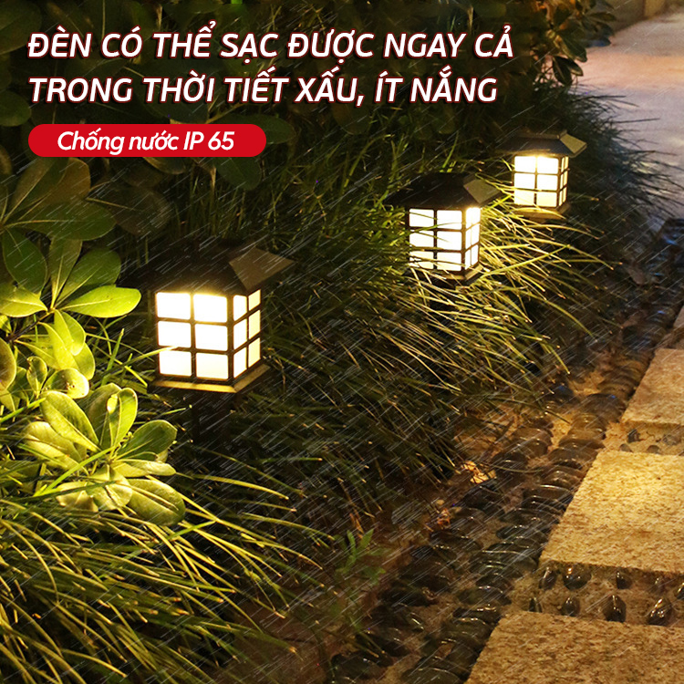 Đèn trang trí năng lượng mặt trời Hình ngôi nhà, tích kiệm điện, bóng siêu sáng, chống thấm nước - DA3135