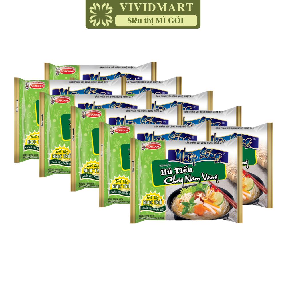 ACECOOK - Hủ tiếu Nhịp Sống Nam vang chay, Hủ tíu nam vang chay Nhịp Sống, Hủ tiếu Nhịp Sống Acecook (66g/gói)
