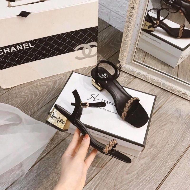 SANDAL DA LỘN QUAI VIỀN ĐÁ XOẮN - 4P