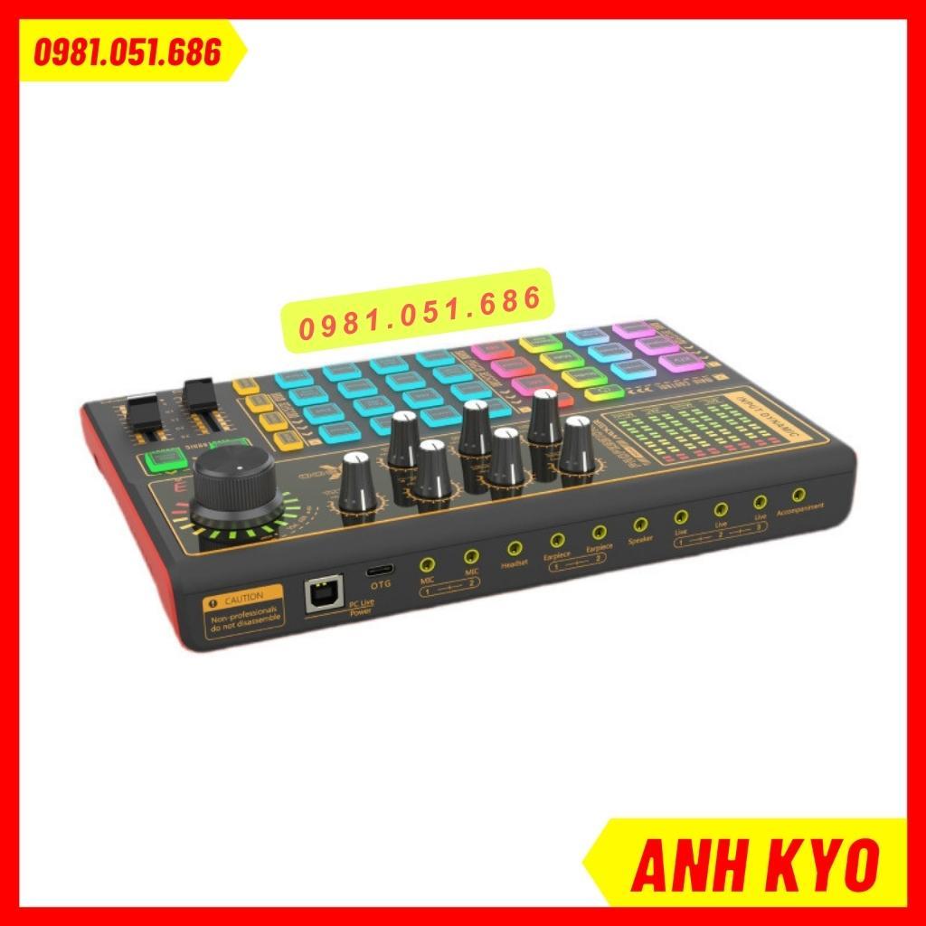 Sound card thu âm livestream k300 bluetooth, hỗ trợ tốt các dòng mic 5V, 48V. Đầy đủ hiệu ứng cười nói, vỗ tay bh 1 năm