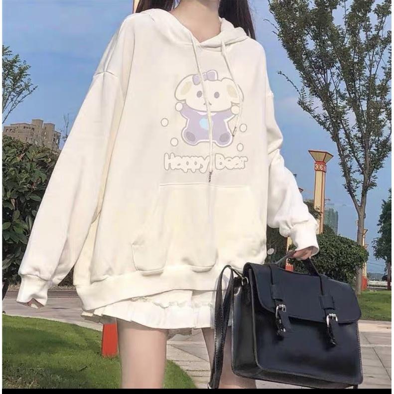 Áo hoodie thỏ nơ tím Happy TH6