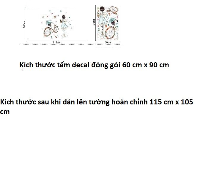 Decal dán tường cô gái thơ mộng bên khung cửa sổ
