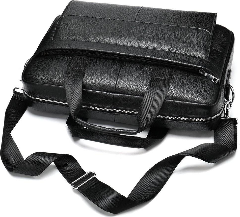 Túi xách cặp da đựng laptop da bò cao cấp T35 38.5x26x7cm (Nâu-Đen)