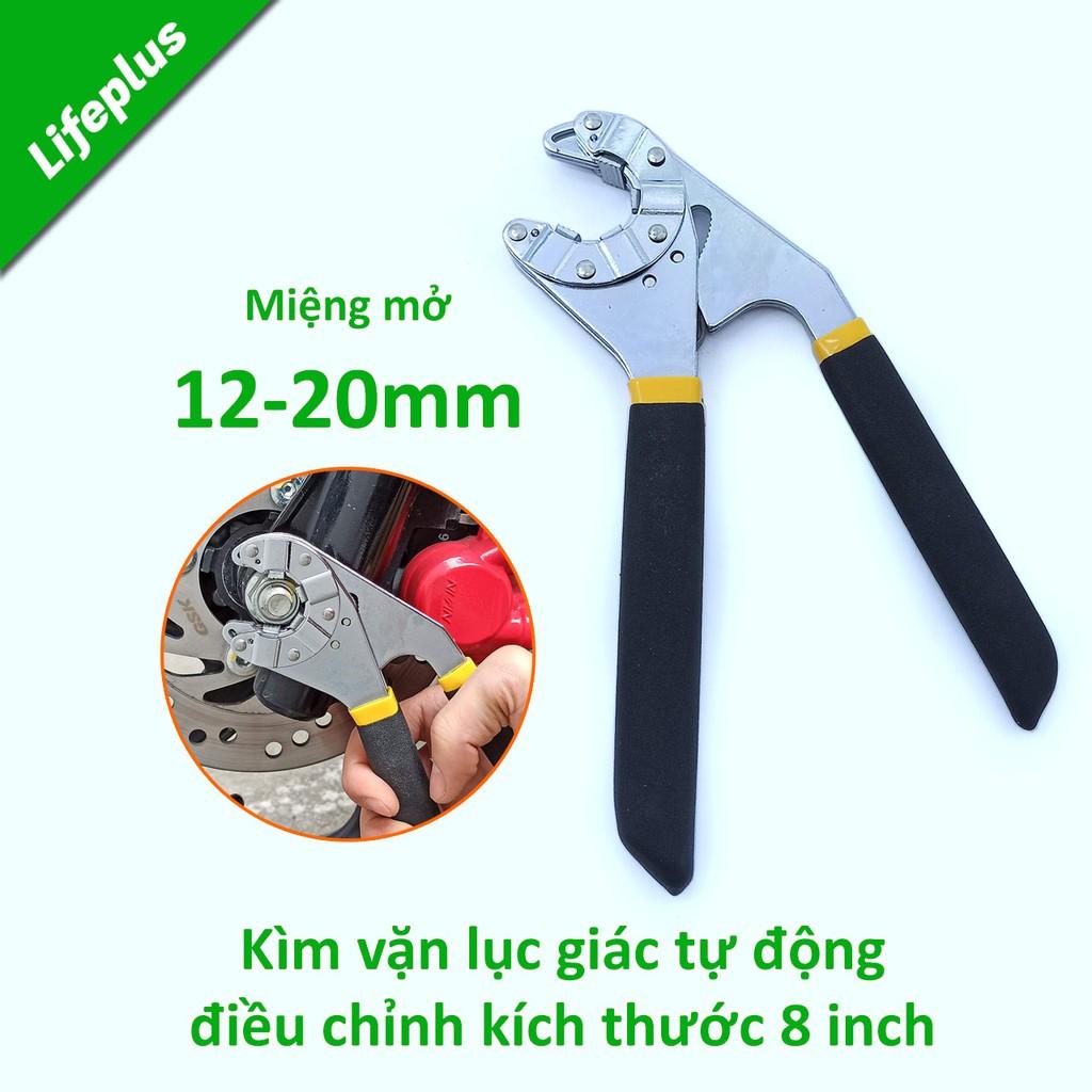 Kìm vặn lục giác 8inch đầu miệng mở tối đa 15mm