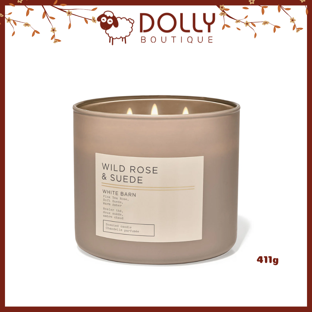 Nến Thơm 3 Bấc White Barn 3-Wick Candle 411g - Cranberry & Pomegranate