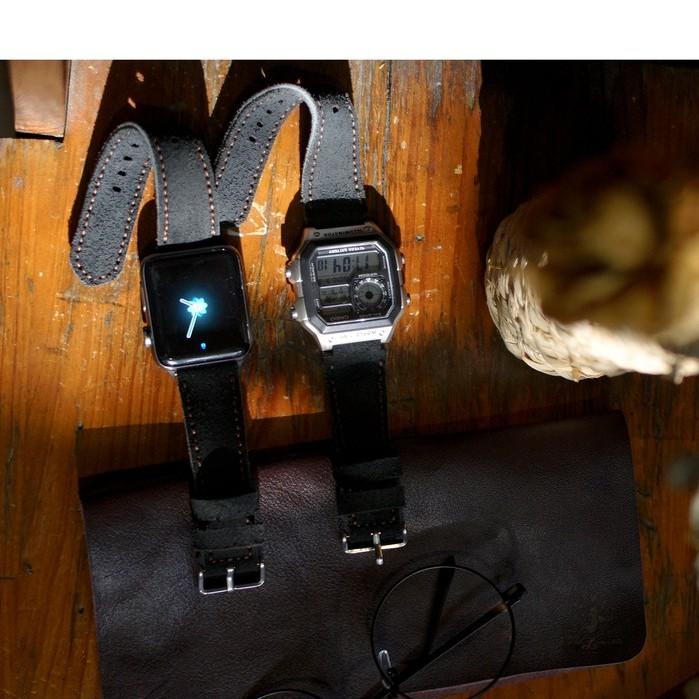 Dây casio ae1200 / seiko5 / orient sk da bò thật handmade - RAM 1966