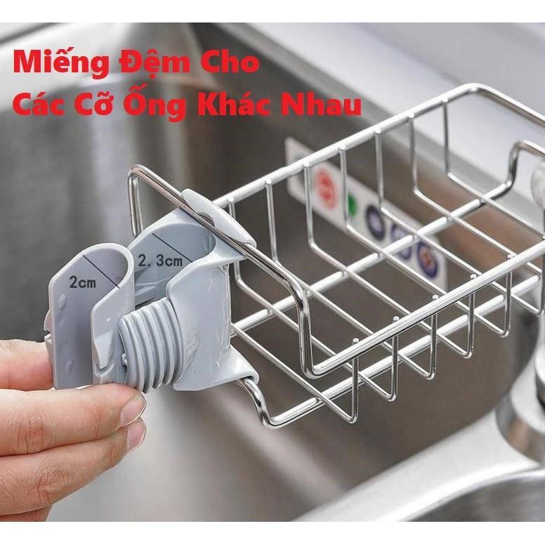 Kệ Inox Gắn Vòi Nước Thông Minh. Kệ Treo Bồn Rửa Chén, Bát - Giao Hàng Toàn Quốc