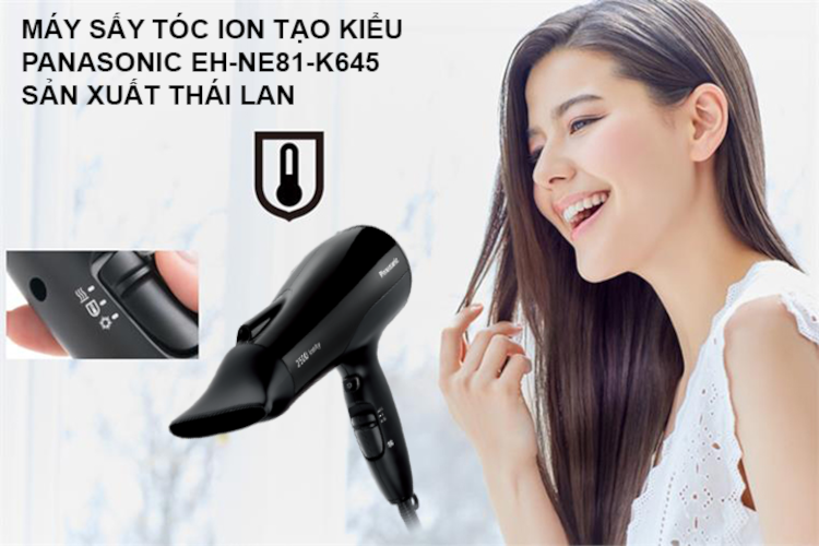 Máy sấy tóc ionity tạo kiểu Panasonic NE81-K645 công suất 2500W sản xuất Thái Lan - Hàng chính hãng