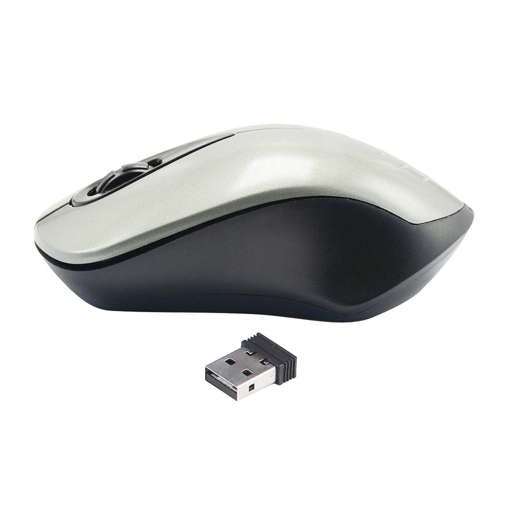 2.4G Optical Wireless Mouse 1200DPI with 1x USB Receiver for Computer
