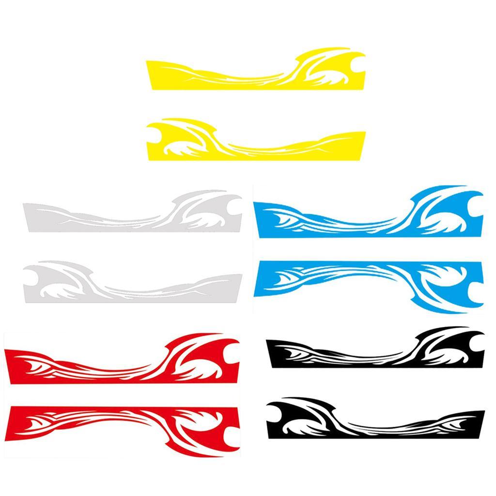 Set of 2 Black Car Side Body Vinyl Decal Sticker Front Rear Bumpers Decor