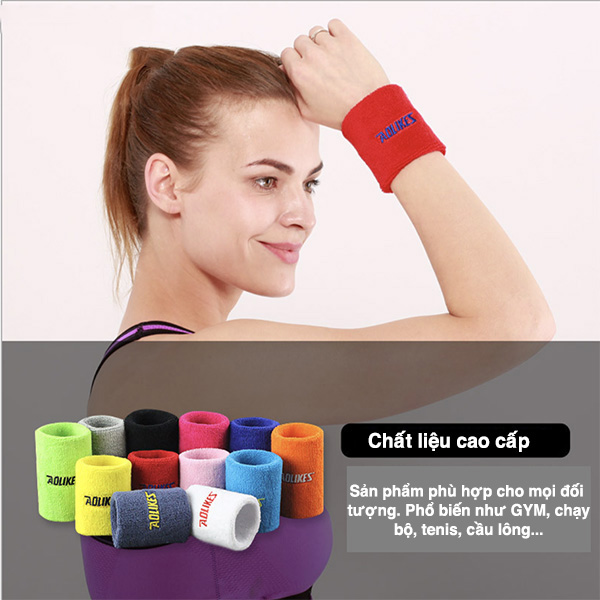 Băng Cổ Tay Thấm Mồ Hôi Chơi Thể Thao Aolikes 8cm