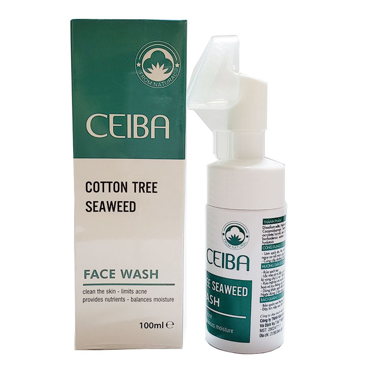 Sữa rửa mặt Tảo Biển Ceiba sạch sâu và sáng da 100ml