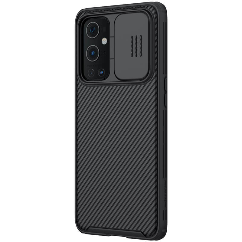 Ốp lưng PC vân sần , có lắp bảo vệ cụm camera cho Oneplus 9 Pro - Nillkin Camshield- Hàng nhập khẩu