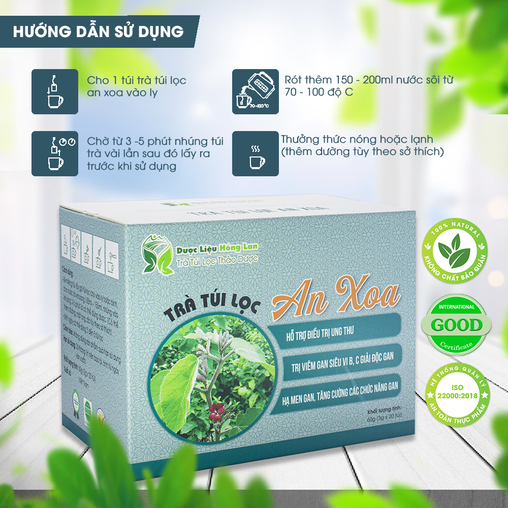 Trà Túi Lọc An Xoa 60g - Công Ty Dược Liệu Hồng Lan