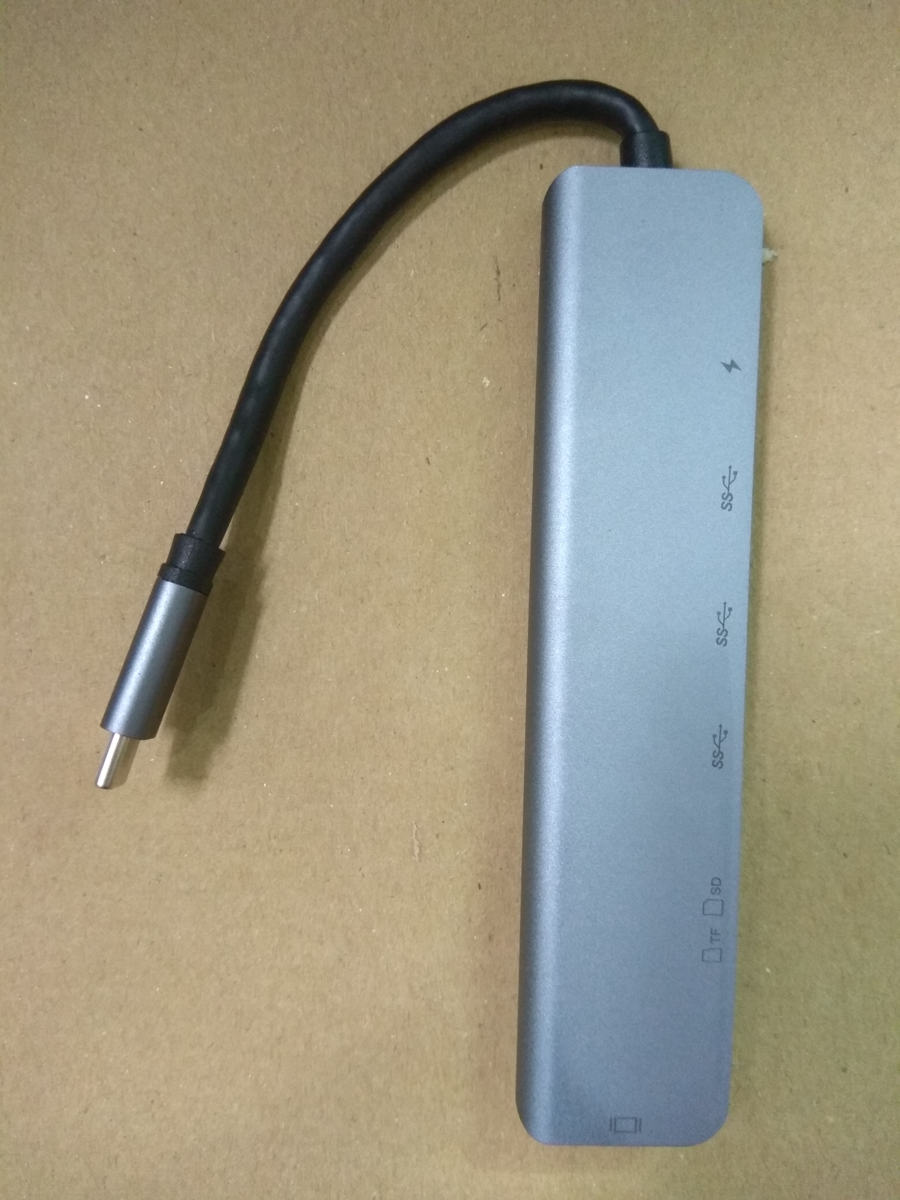 Hub USB Type-C 7in1 Cổng HDMI 4K 60Hz/ USB 3.0/ SD/ TF/ PD 50538 - 7in1-1 60Hz