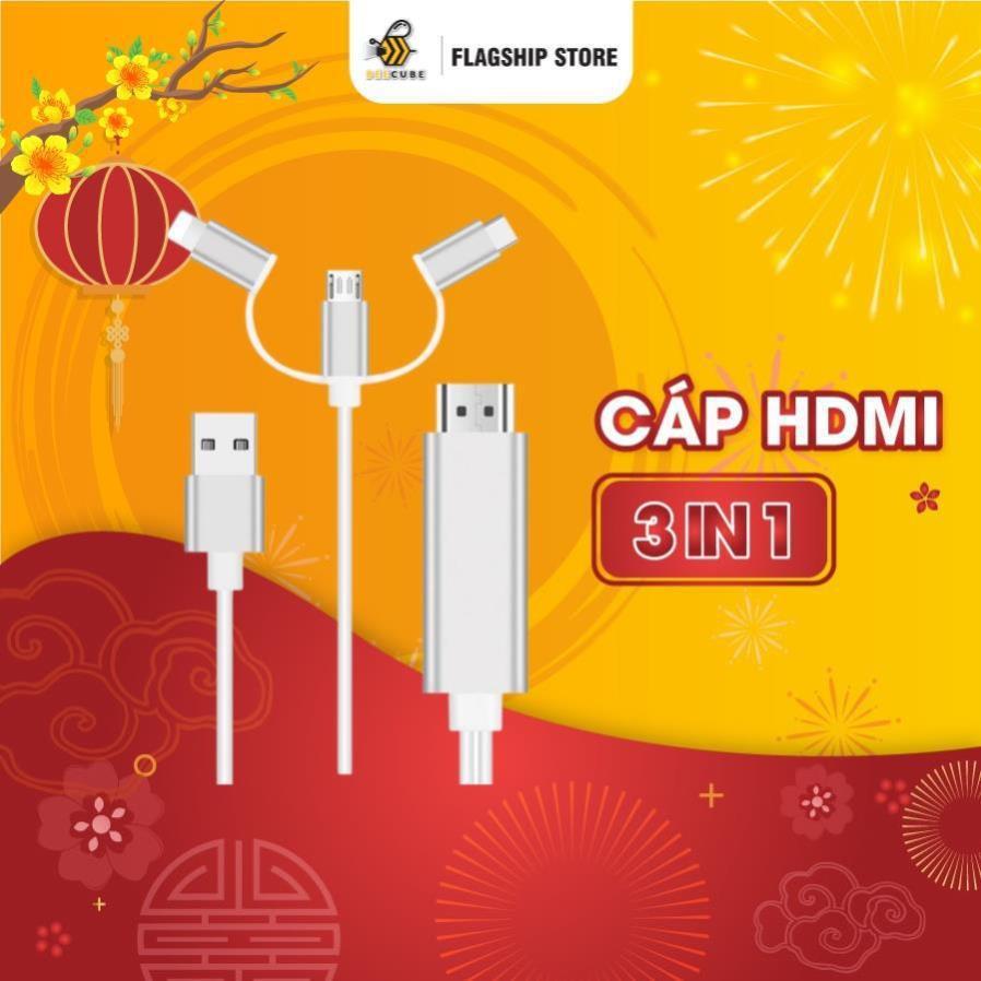 Cáp MHL 3 in 1 Hỗ Trợ Máy Chiếu Beecube