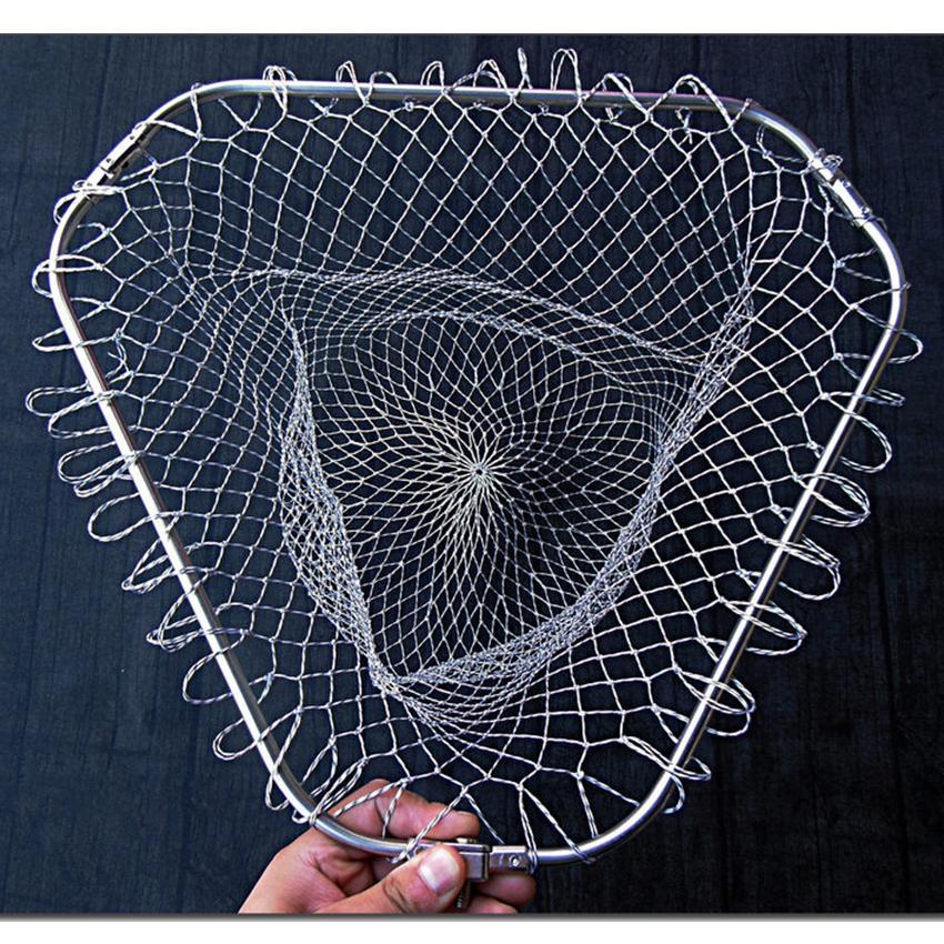 Vợt Vớt Cá Chất Liệu Inox Kèm Lưới Carbon Nhiều Kích Cỡ