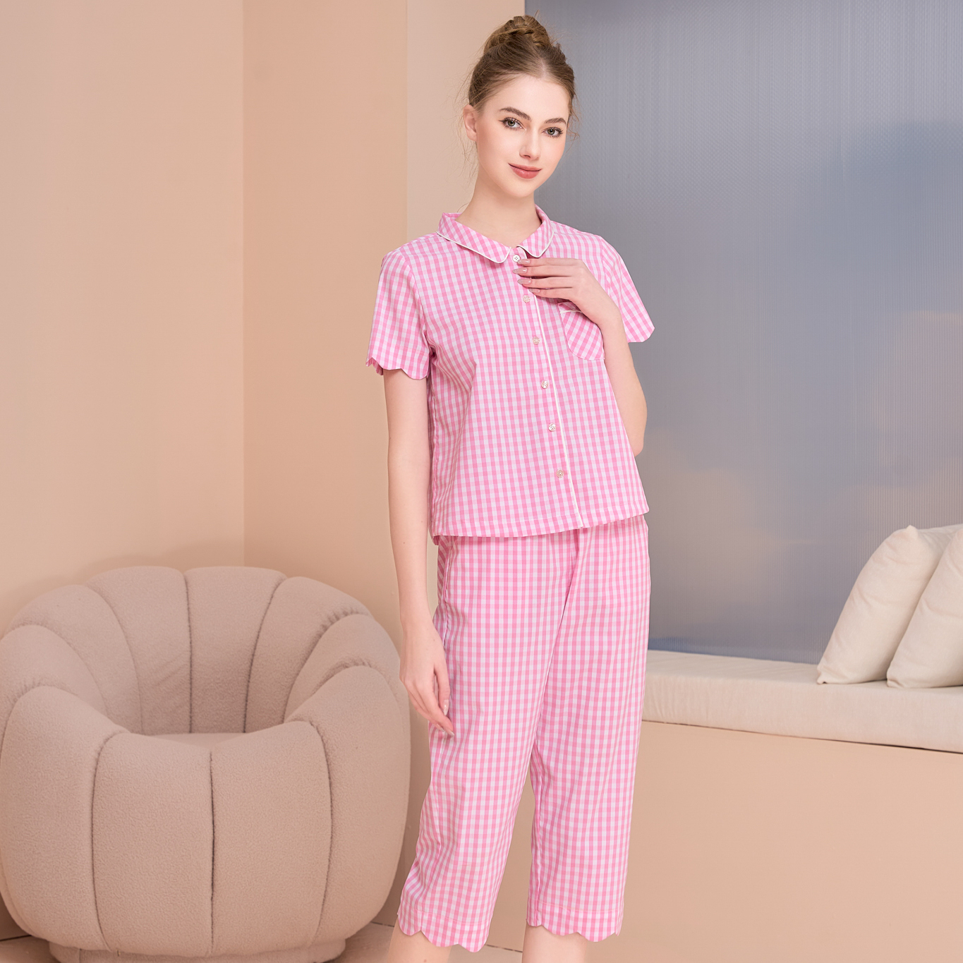 Bộ Đồ Kate Lửng Nữ Vincy Thoáng Mát BKL097S81