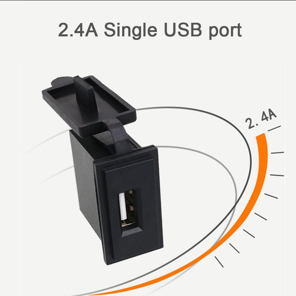 Ổ cắm bộ sạc USB mini 2.4A 12V cho xe máy tự động xe tải ATV xe hơi RV Bus Power Power Outlet cho tất cả các điện thoại