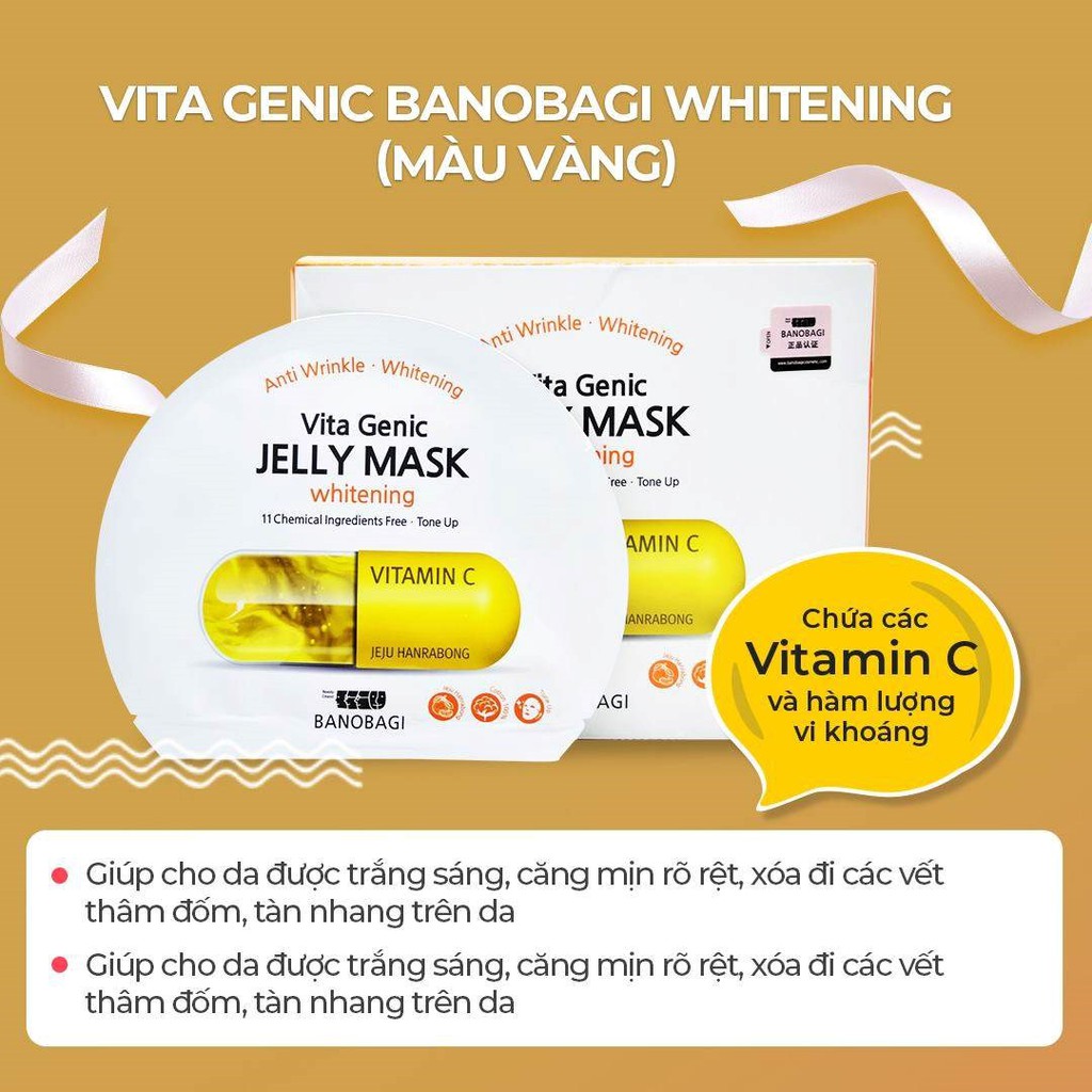 Mặt Nạ Dưỡng Da Banobagi Vita Genic Jelly Mask Cung Cấp Collagen, Vitamin Và Dưỡng Chất Chăm Sóc Da Săn Chắc Mịn Màng