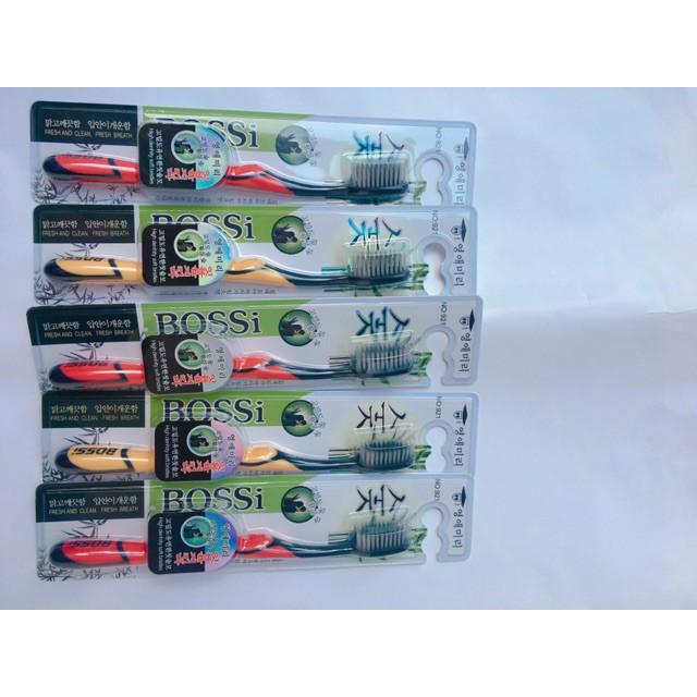 1 Bàn Chải Đánh Răng Than Tre Hoạt Tính BOSSI Siêu Mềm Giảm Ê Buốt Nhập Khẩu Hàn Quốc